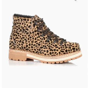 Montelliana 1965 Marlen Shearling-Lined Leopard-Print Calf Hair Hiking Boots